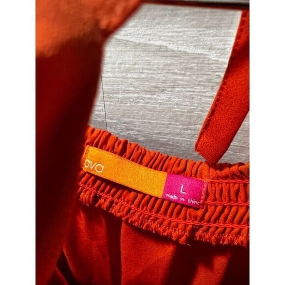 AVA Orange Strappy Keyhole Front Cami Large NWOT‎ - Picture 3 of 4